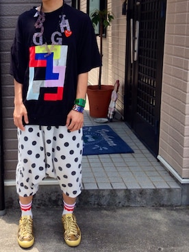 「adidas Originals by JEREMY SCOTT」｜「アイテム（アナログ腕時計）」を使った、いずっちさん（メンズ・165cm）の夏コーディネート