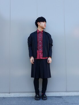 「スカート男子」｜いずっちさん（メンズ・165cm・20代）の冬コーディネート