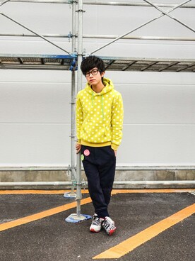 「mercibeaucoup,（メルシーボークー）のアイテム（アクセサリー）」を使った、いずっちさん（メンズ・165cm）の冬コーディネート
