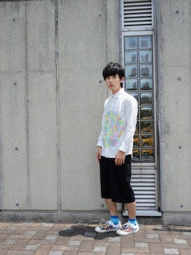 「diddlediddle（ディドルディドル）のアイテム（パンツ）」を使った、いずっちさん（メンズ・165cm）の春コーディネート