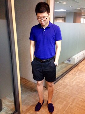 「ESPRIT（エスプリ）のアイテム（トップス）」を使った、Pitttangさん（メンズ・173cm）の夏コーディネート