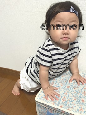 「TOCCA（トッカ）のアイテム（パンツ）」を使った、emamonさん（キッズ・70cm）の夏コーディネート