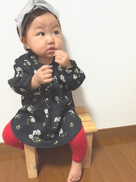 「もうすぐ1歳」｜emamonさん（キッズ・70cm）の秋コーディネート