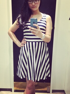 「H&M（エイチ・アンド・エム）のアイテム（スカート、ホワイト系）」を使った、Cindy Zhang さん（レディース・170cm）の春コーディネート