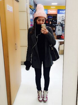 「pants」｜「アイテム（ダウンジャケット/コート）」を使った、Yunaさん（レディース・153cm）の冬コーディネート