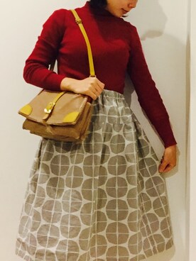 「cache cache（カシュ カシュ）のアイテム（ハンドバッグ）」を使った、やよひさん（レディース・154cm）の秋コーディネート