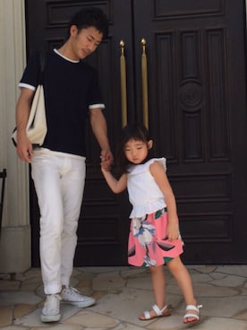 「H&M（エイチ・アンド・エム）のアイテム（シャツ/ブラウス）」を使った、Qさん（メンズ・173cm）の夏コーディネート