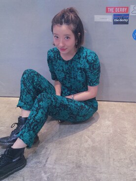 「アイテム（サロペット/オーバーオール）」を使った、MEIMUさん（レディース・160cm）の夏コーディネート