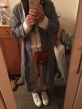 「アイテム（シャツワンピース）」を使った、たけのこにほきさん（レディース・155cm・20代）の春コーディネート