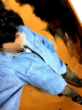 「雨」｜「アイテム（デニムジャケット）」を使った、蛇之助さん（メンズ・171cm）の春コーディネート