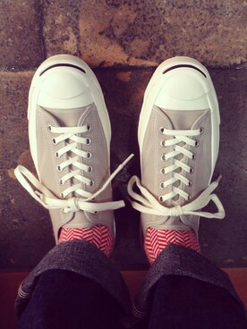 「Addict CONVERSE（アディクト　コンバース）のアイテム」を使った、Hiroyuki Tannoさん（メンズ・170cm）の春コーディネート