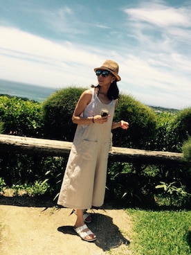 「PONY（ポニー）のアイテム（オールインワン・サロペット）」を使った、Peggy ペギーさん（レディース・160cm）の夏コーディネート