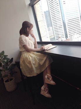 「axes femme（アクシーズファム）のアイテム（スカート）」を使った、むーちゃんさん（レディース・153cm）の夏コーディネート