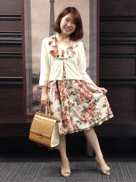 「axes femme（アクシーズファム）のアイテム（ワンピース/ドレス）」を使った、むーちゃんさん（レディース・153cm）の夏コーディネート