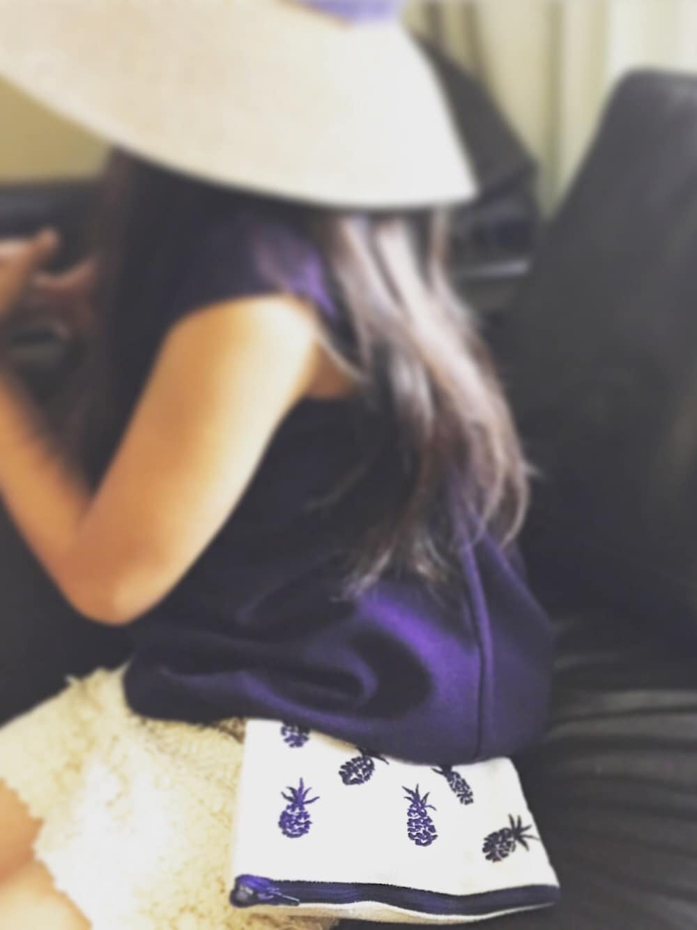 「summer、女の子、ハンドメイド、ネイビー×ホワイト、ネイビーコーデ、ネイビー、レースパンツ、キッズファッション」｜「petit mainのベーシックカラーブラウス（シャツ/ブラウス、ブルー系）」を使った、sowas.blancさん（キッズ・120cm）の夏コーディネートの1枚目の写真