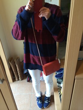 「GAP（ギャップ）のアイテム（ニット/セーター、その他）」を使った、はままさん（レディース・158cm）の冬コーディネート