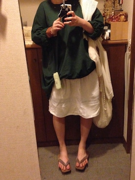 「keisuke kanda（ケイスケカンダ）のアイテム（スカート）」を使った、エビ ネさん（レディース・166cm）の夏コーディネート
