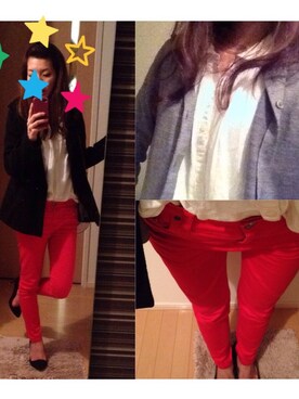「ZARA BASIC（ザラベーシック）のアイテム（ピーコート）」を使った、まーみさん（レディース・163cm）の冬コーディネート