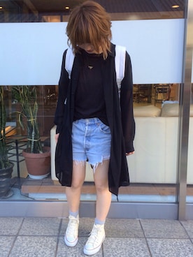 「gomme（ゴム）のアイテム（ワンピース/ドレス）」を使った、yukapinさん（レディース・154cm）の夏コーディネート
