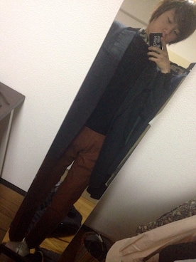 「クルーネックニット」｜makotoさん（メンズ・170cm）の冬コーディネート