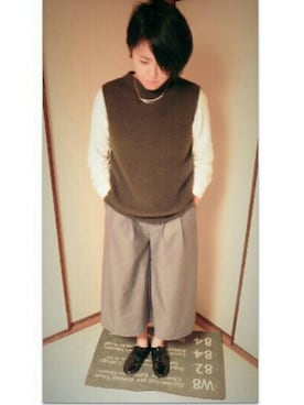 「chambre de charme（シャンブルドゥシャーム）のアイテム（シューズ）」を使った、さくらこさん（レディース・164cm）の春コーディネート