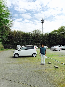 「DISCOVERED（ディスカバード）のアイテム（スウェット）」を使った、ryo awaさん（メンズ・172cm）の春コーディネート