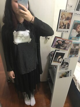 「cotton on」｜「アイテム（スカート）」を使った、謝安就さん（レディース・155cm）の秋コーディネート