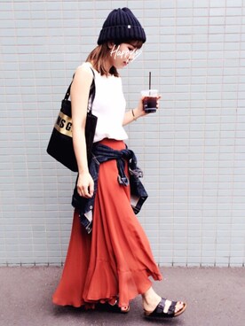 「BIRKENSTOCK（ビルケンシュトック）の＜BIRKENSTOCK（ビルケンシュトック）＞ ARIZONA BIRKOFLOR/サンダル¨ ◆（サンダル）」を使った、Hiroさん（レディース・161cm）の夏コーディネート