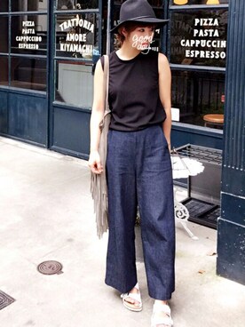 「BIRKENSTOCK（ビルケンシュトック）の＜BIRKENSTOCK（ビルケンシュトック）＞ ARIZONA BIRKOFLOR/サンダル¨ ◆（サンダル）」を使った、Hiroさん（レディース・161cm）の夏コーディネート