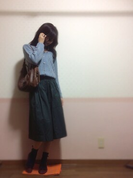 mint tea🦢🍃さん（レディース・166cm）の冬コーディネート