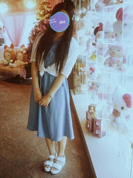 「丹寧」｜「アイテム（シャツワンピース）」を使った、Han✨©さん（レディース・165cm）の秋コーディネート