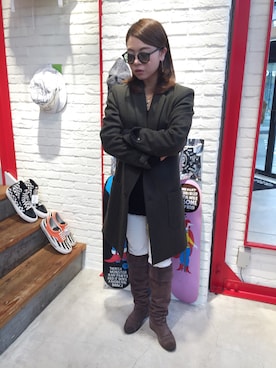 「L.H.P（エルエイチピー）のアイテム（ジャケット/アウター）」を使った、nanae  sakataさん（レディース・153cm）の秋コーディネート
