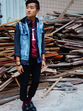 「Daniel Wellington」｜Timさん（メンズ・172cm）の冬コーディネート