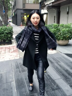 「TAIPEI」｜「アイテム（ダッフルコート）」を使った、An_niさん（レディース・170cm）の冬コーディネート