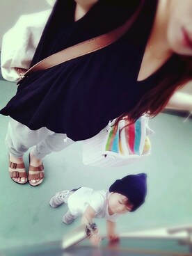 「スエット」｜CHI-TANさん（レディース・159cm）の夏コーディネート