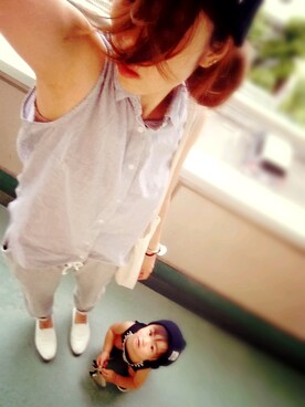 「スエット」｜CHI-TANさん（レディース・159cm）の夏コーディネート