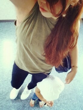 「#203（ニイマルサン）のアイテム（バッグ）」を使った、CHI-TANさん（レディース・159cm）の夏コーディネート