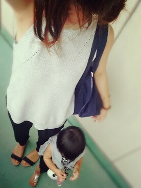 「#203（ニイマルサン）のアイテム（バッグ）」を使った、CHI-TANさん（レディース・159cm）の夏コーディネート