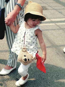 「babygap」｜「アイテム（その他シューズ）」を使った、CHI-TANさん（キッズ・90cm）の夏コーディネート