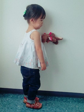 「babygap」｜「アイテム（キャミソール）」を使った、CHI-TANさん（キッズ・90cm）の夏コーディネート