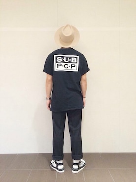 「SUB POP（サブポップ）のアイテム（トップス）」を使った、ishida kenjiさん（メンズ・167cm）の冬コーディネート