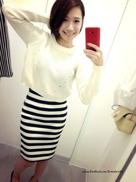 「stripes」｜「アイテム（スウェット）」を使った、Brendaさん（レディース・155cm）の秋コーディネート
