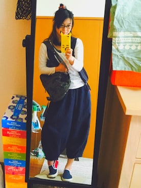 「no brand（ノーブランド）のアイテム（シュシュ）」を使った、ゆりゆりゅうさん（レディース・167cm）の春コーディネート