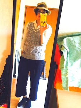 「no brand（ノーブランド）のアイテム（その他アウター、グレー系）」を使った、ゆりゆりゅうさん（レディース・167cm）の夏コーディネート