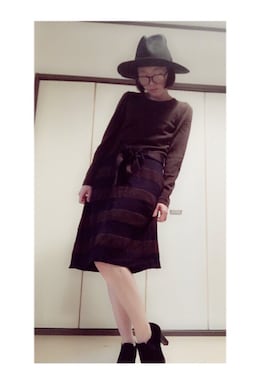 「KIJIMA TAKAYUKI」｜「アイテム（ワンピース/ドレス）」を使った、ちばゆきさん（レディース・157cm）の冬コーディネート