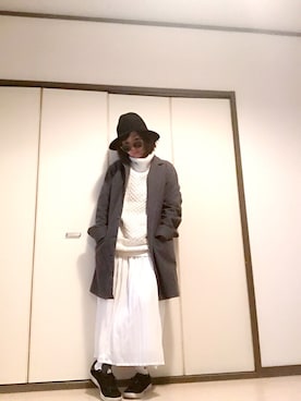 「NADA.（ナダ）のアイテム」を使った、ちばゆきさん（レディース・157cm）の冬コーディネート