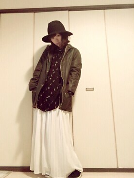 「NADA.（ナダ）のアイテム」を使った、ちばゆきさん（レディース・157cm）の冬コーディネート