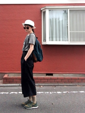「ink（インク）のアイテム」を使った、ちばゆきさん（レディース・157cm）の夏コーディネート