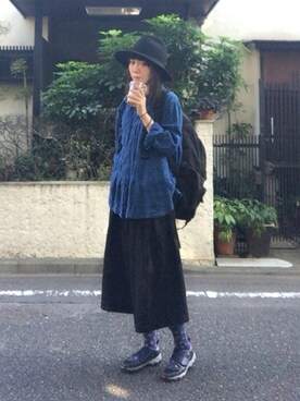 「NADA.（ナダ）のアイテム」を使った、ちばゆきさん（レディース・157cm）の秋コーディネート