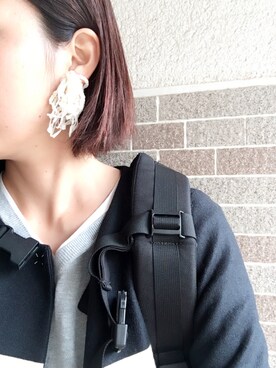 「MUJI」｜「アイテム（その他アウター）」を使った、たらさん（レディース・159cm）の冬コーディネート